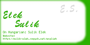 elek sulik business card